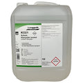 Weißer undurchsichtiger kunststoffbehälter 10l mit grün-weißem langguth label für 4clean KO21 klarspüler neutral