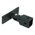 Schwarzer kunststoff wandhalter mit quadratischem ende und montageplatte für gardiner bürstensockel adapter schwenkbar