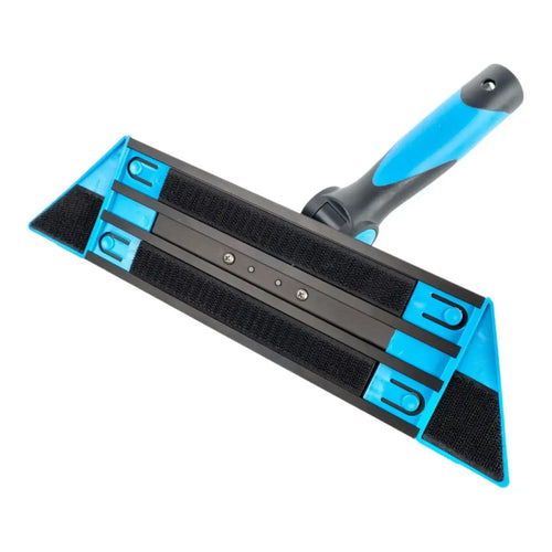 Moerman gekko padhalter fenstereinwascher mit blau schwarz squeegee und rutschfestem griffgriff