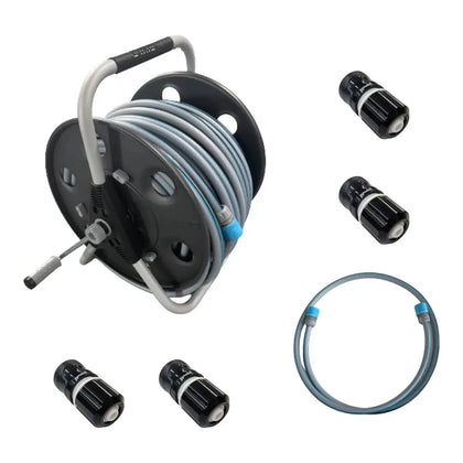 Zestaw profesjonalny metalowy rozwijacz 50m 1/2"