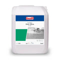 Weißer kunststoffbehälter mit buzil corridor unic ultra s707 reinigungslösung, blau-grünes etikett, 10 liter