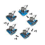 Blaue und graue exzenterschleifmaschine cleantrack ct q mit motor, rollen und verstellbarem griff für strahlenden boden
