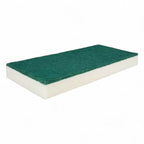Clendo melamin reinigungshandpad 11x25 cm mit grünem scheuerpad und weißer schaumstoffbasis