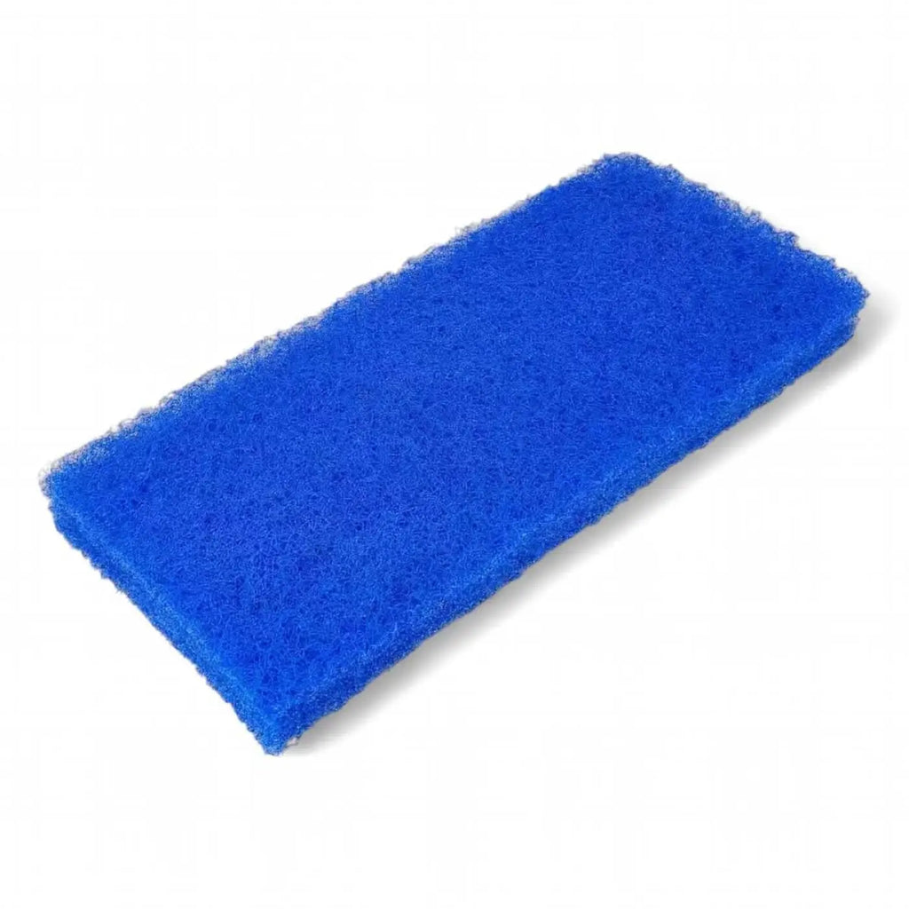 Hellblauer rechteckiger Clendo Super Handpad Schwamm mit strukturierter faseriger oberfläche 12x25 cm