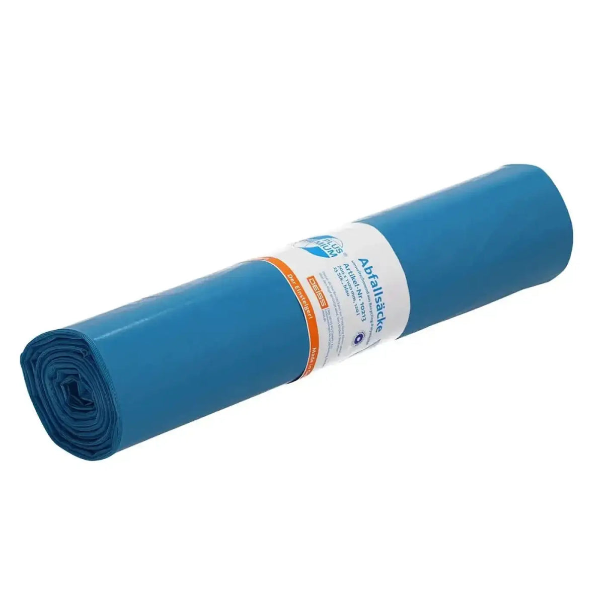 DEISS Premium Plus Müllsäcke 120 Liter Typ 60 Blau 10213 – Produktabbildung; Lieferumfang: 10 Rollen
