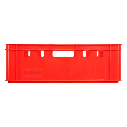 Rote eurobox stapelbox 60x40x20 cm aus hdpe mit geformten griffen und verstärkten seiten aus kunststoff