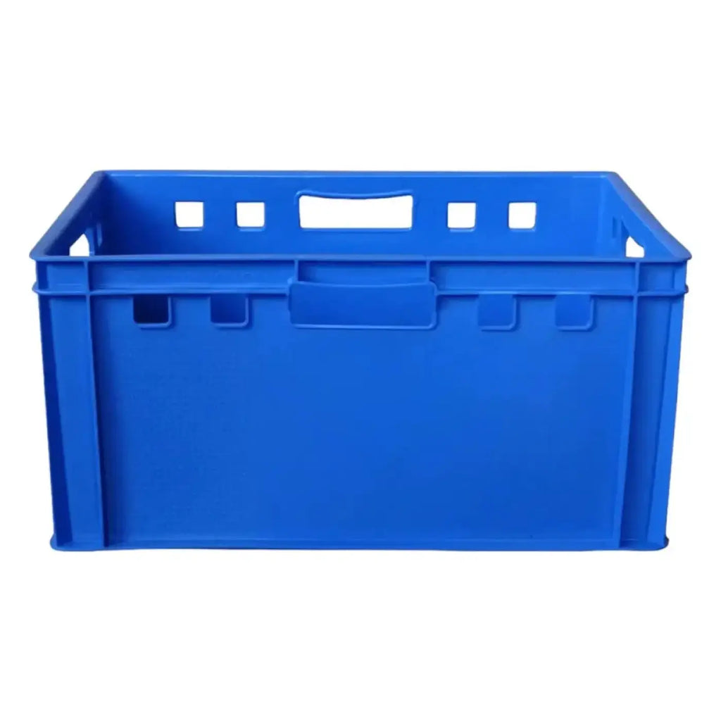 Braue eurobox stapelbox 60x40x30 cm aus hdpe mit integrierten griffen und quadratischen auschnitten oben