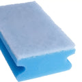 Blauer dualseitiger padschwamm floorstar mit weicher strukturierter oberseite und fester schaumbasis 15 x 9 x 4,5 cm