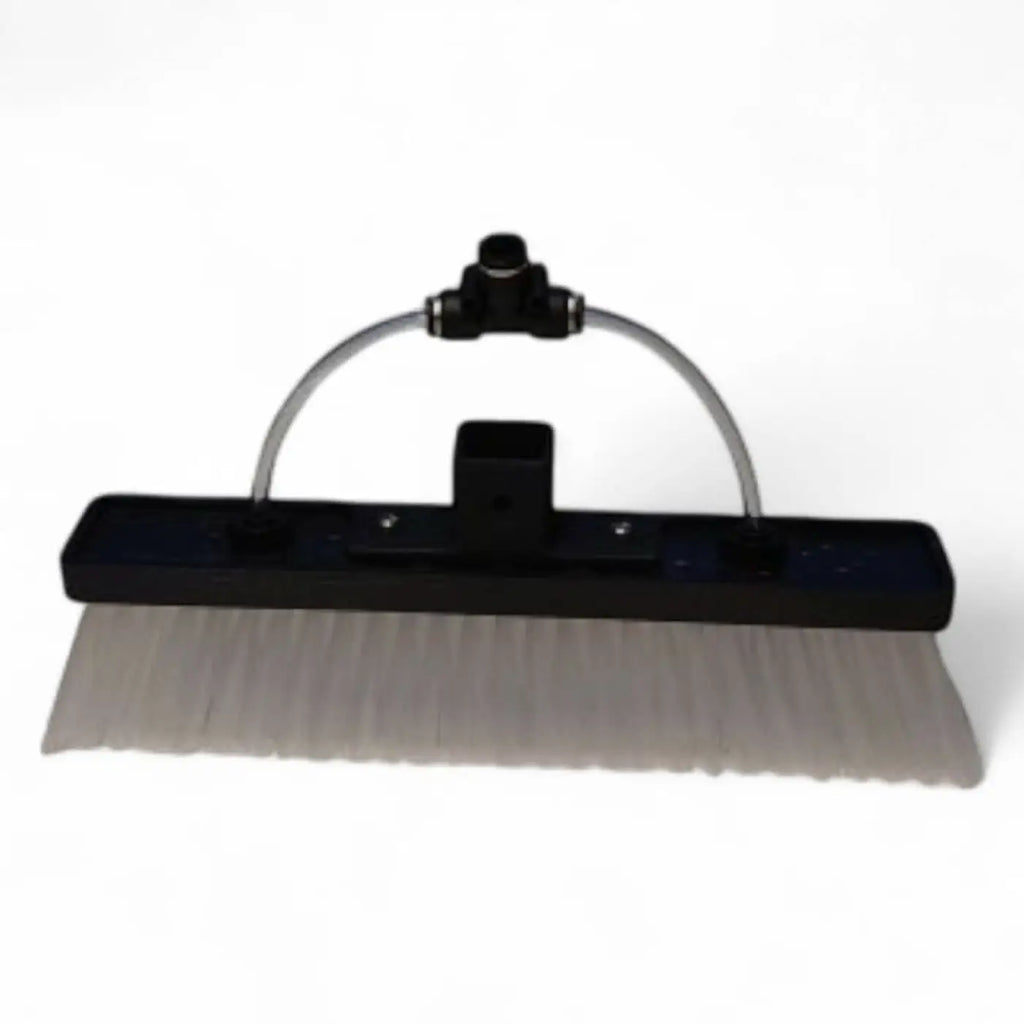 Gardiner bürste super lite dupont medium 26 cm schwarzer kunststoffbodenbesen mit gebogenem metallgriff und grauen borsten