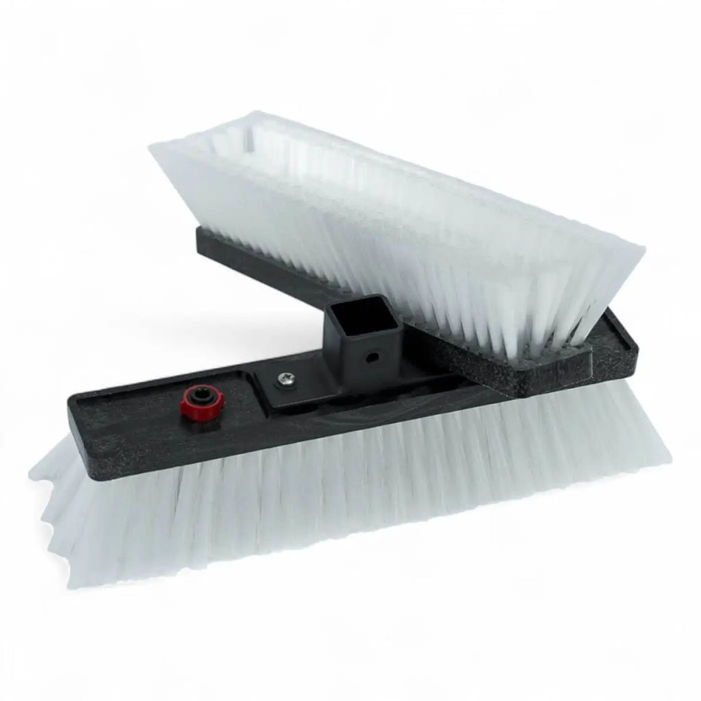 Gardiner bürste super lite dupont medium 26 cm schwarze plastikbürste mit weißen borsten und rotem verstellknopf