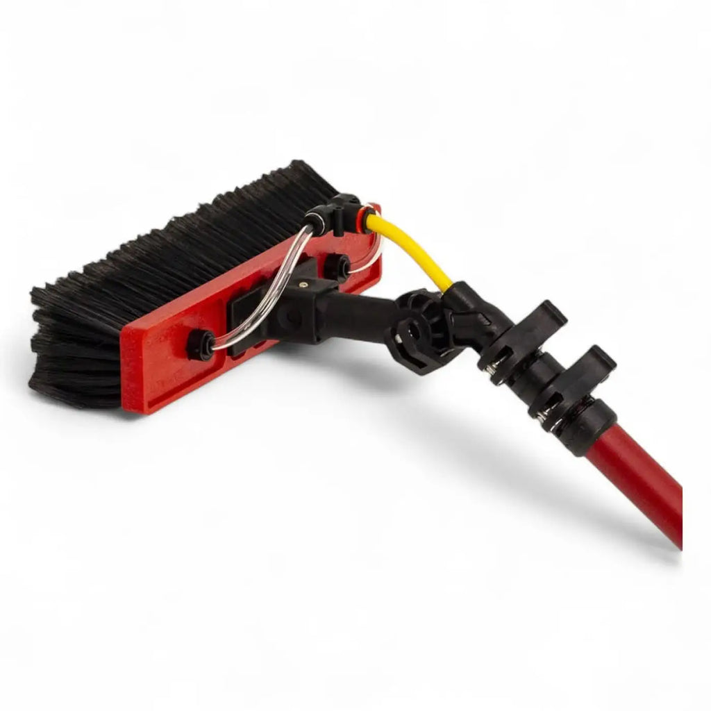 Gardiner clx 4 red und schwarze fensterreinigungsbürste mit flexiblem schlauchaufsatz und hybrid teleskopstange