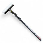 Schwarze ausziehbare gardiner slx 30 carbon teleskopstange mit weißem borstenkopf 9,03 meter länge