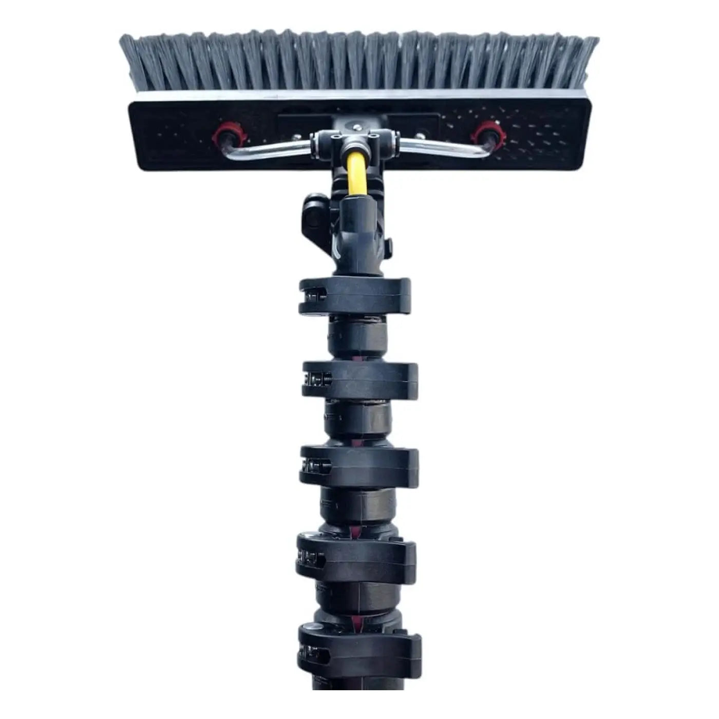 Schwarze gardiner slx 30 teleskopstange mit carbongestänge und dichter, steifer reinigungsbürste