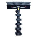 Schwarze ausziehbare gardiner xtreme 35 profi teleskopstange mit dichten harten borsten und hm carbon material