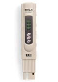 Beige hm digital tds-3 wassermessgerät mit digitalanzeige und drei funktionstasten für osmosewassertest