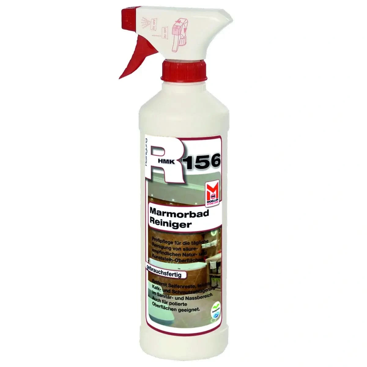 HMK R156 Marmor Badreiniger säurefrei 500ml von HMK Möller-Stone-Care für schonende Reinigung polierter Oberflächen