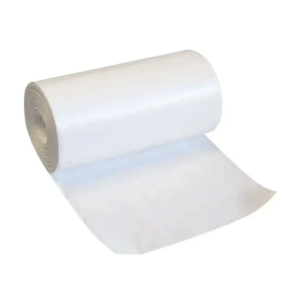 Eine rolle weißer, glatt strukturierter hygienischer hdpe müllbeutel für kosmetikeimer 10 liter von hygoclean