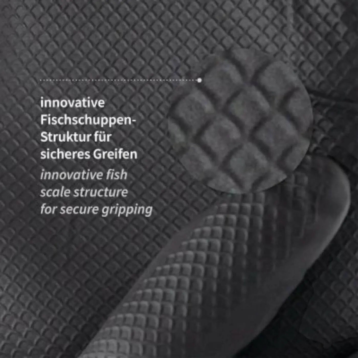 Black rubber sole of hygostar power grip long nitril-handschuhe schwarz 50 stück with innovative fish scale grip structure