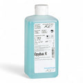 Ein lichtblauer durchsichtiger plastikflasche mit weißem schraubdeckel und marina kc label kiehl opybac k waschlotion 500 ml