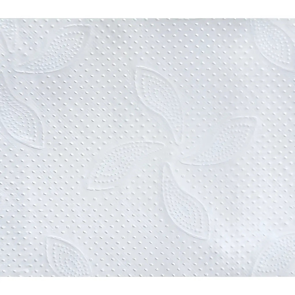Weißes Katrin Classic Handtuchpapier mit strukturierter Oberfläche und geprägtem Blattmuster aus 4000 Blättern