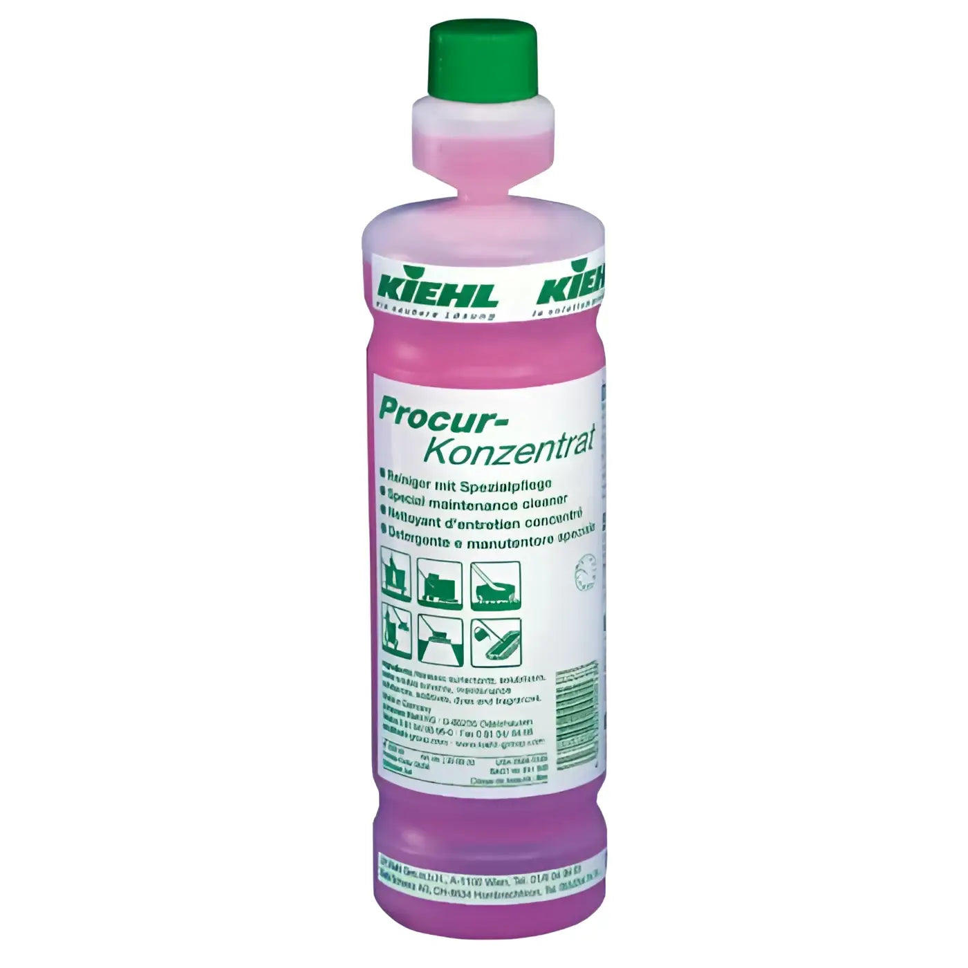 Rosa kiehls procur-konzentrat wischpflege 1l flasche mit grünem deckel zur spezialreinigung