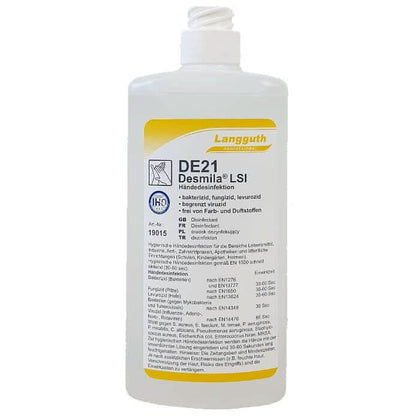 Langguth DE21 Desmila LSI Dezynfekcja rąk 500ml butelka Euro