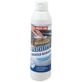 Weiße plastikflasche langguth kr30 polish line glaskeramik-kochfeld reiniger 250ml mit 3-in-1 effekt und mehrsprachigem etikett