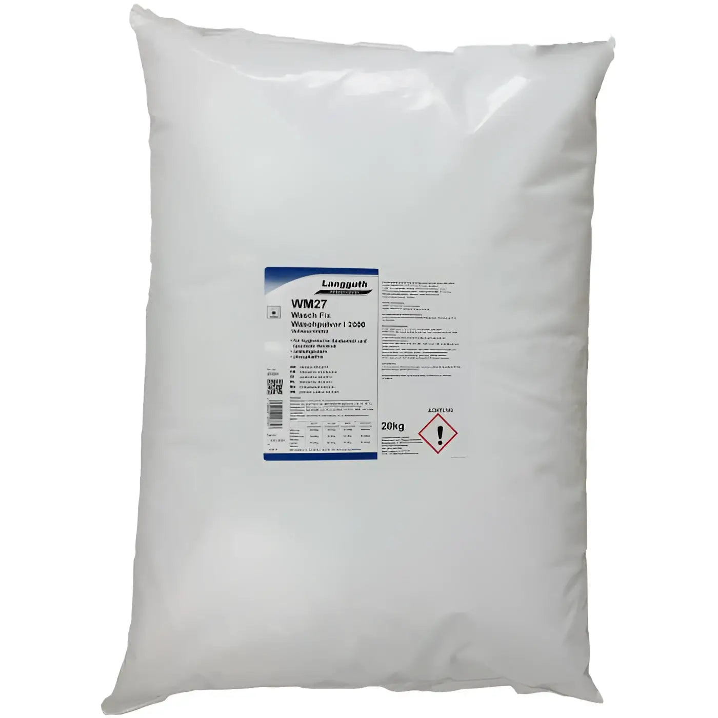 Weißer 20kg beutel langguth wm27 wasch fix waschpulver für intensive textilpflege und reinigung