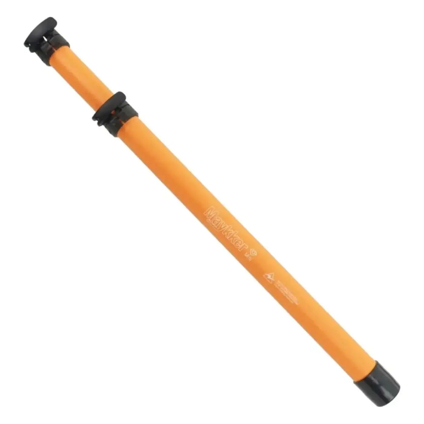 Maykker mini hybrid teleskopstange orange faltbares stativ mit schwarzen kappen und verstellbaren knöpfen