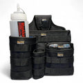 Schwarzer maykkr tactical advantage set tasche mit mehreren fächern und verstellbaren riemen aus robustem material
