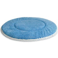 Mikrofaser pad 15 zoll maschinenpad mit blauem rundem mikrofaserkopf und weißer gummiertekante