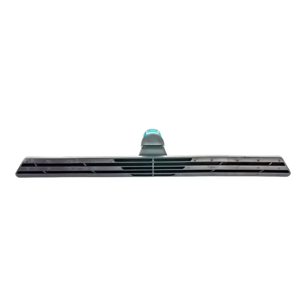 Schwarzer kunststoff squeegee mit türkisfarbenem griff moerman combinator 2.0 fenstereinwascher träger