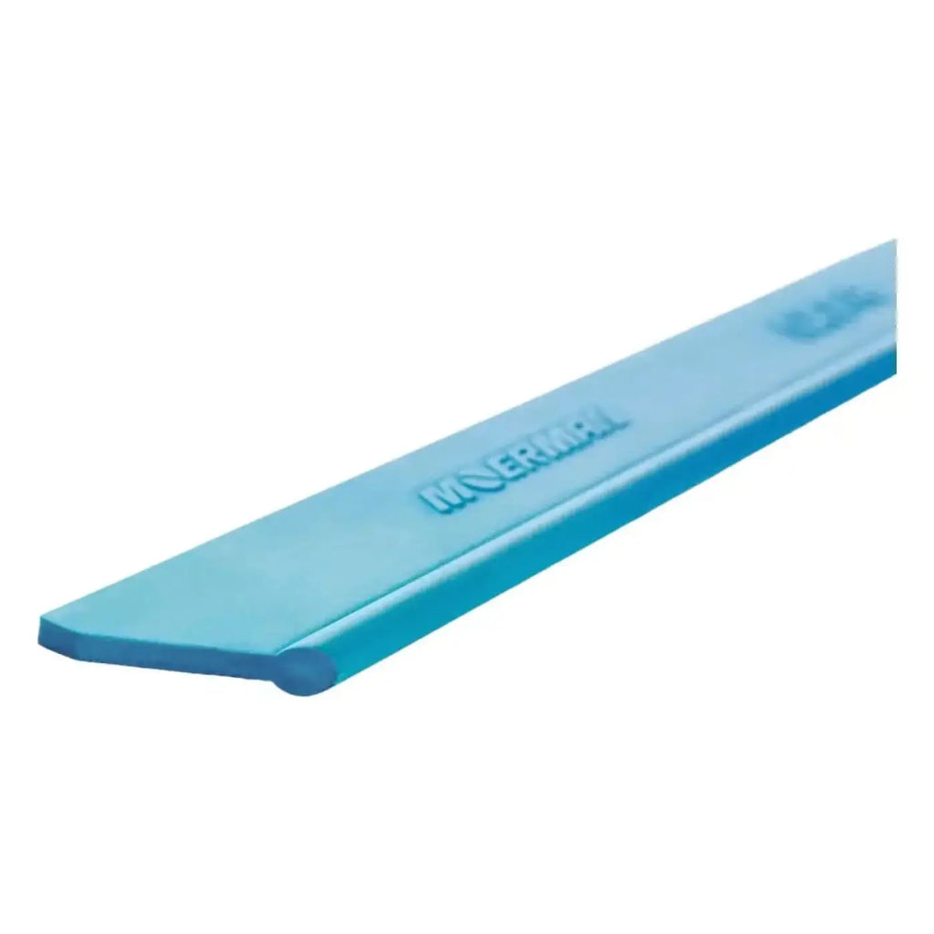 Hellblauer plastiklineal mit geprägtem material-logo im moerman liquidator nxt-r gummi 20er box produkt