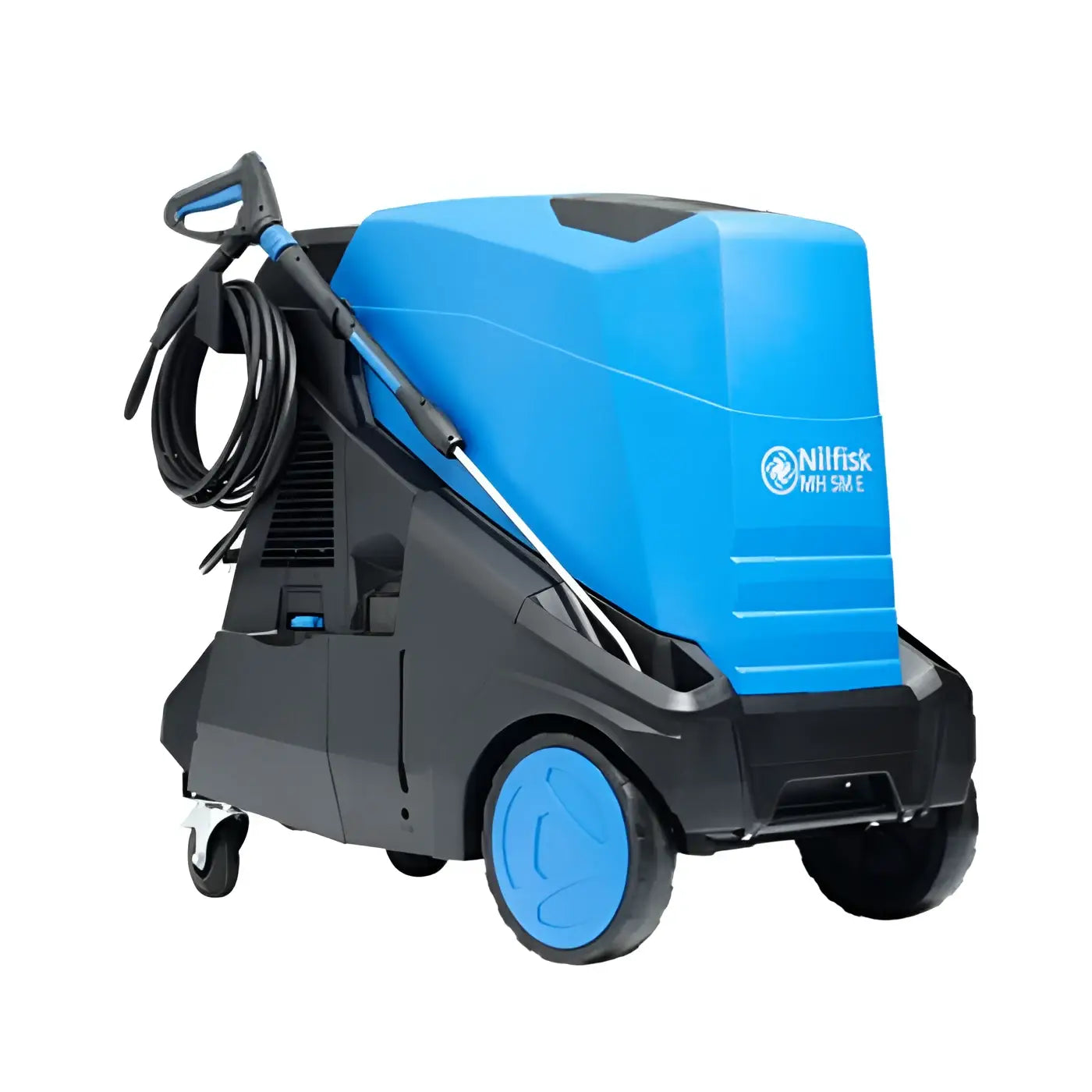 Nilfisk hochdruckreiniger mh 5m-180/800 e12 blau und schwarz mit schlauch und lansenseitenmontage