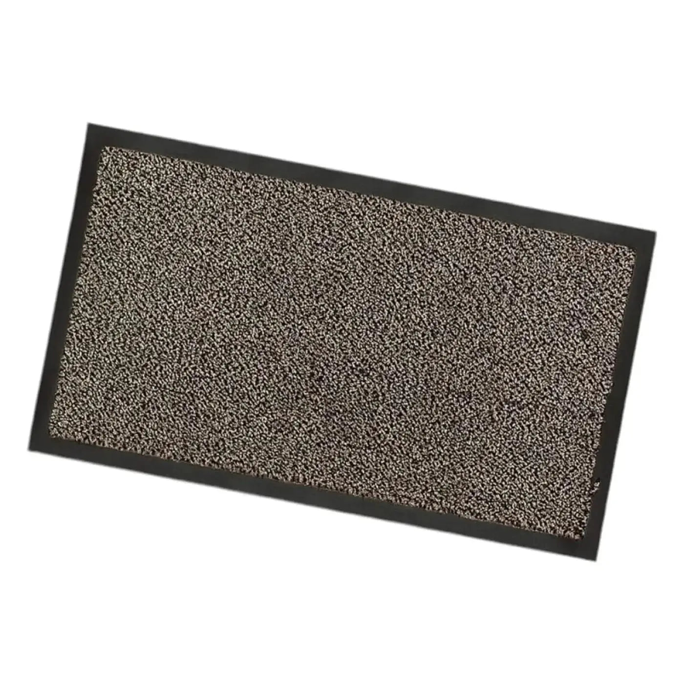 Nölle fußmatte schmutzfangmatte mit schwarzem rahmen und strukturierter braun-beiger oberfläche