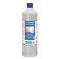 A clear plastic bottle with blue cap and label containing solution glöckner kristallo 1l concentrate cleaning solution