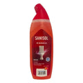 Lösung-glöckner sanisol wc-reiniger gel 750ml orange flasche mit rotem deckel und toilettengrafik auf dem etiket