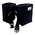 Schwarze stoff pannier taschen mit verstellbaren riemen und schnallenverschluss solution glöckner soluflex 4.0