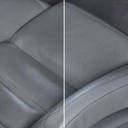 Grauer perforierter lederautositz mit präziser naht und modernem design für sonax profiline leather cleaner lederreiniger 1l