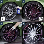 Blaue flasche sonax xtreme felgenreiniger plus 750ml mit weißem etiket und schwarzem text für radreinigung