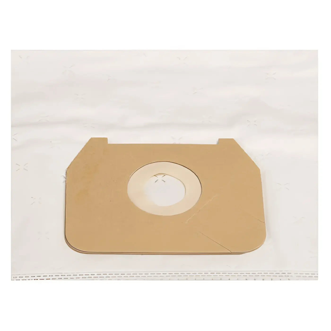 Brauner papiervakuumfilterbeutel mit rundem ausschnitt und verstärkten kanten für columbus st7 sprintus t11