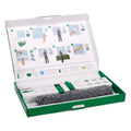Unger ergotec 2in1 starter set fensterreinigungswerkzeug mit grünem griff und grauem mikrofaserwischkopf