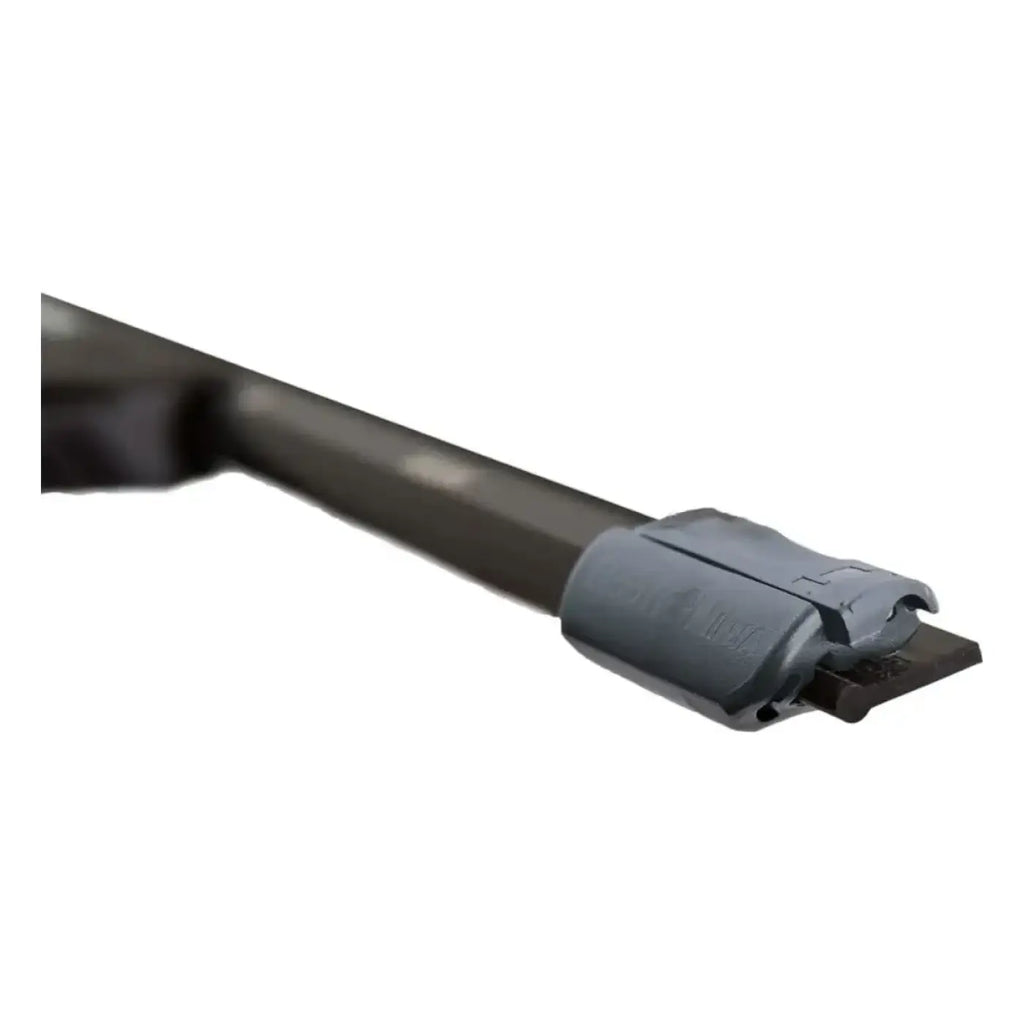 Schwarzes zylindrisches werkzeug mit grauem kunststoffstecker vom unger ergotec ninja starter fensterputzer-set 2in1 akn10