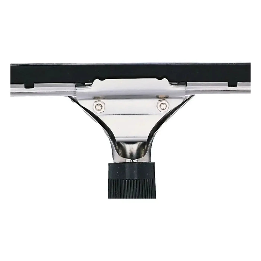 Silberner ungwer s wischer weich se metall squeegee kopf mit schwarzer gummilippe und strukturiertem griffgrund
