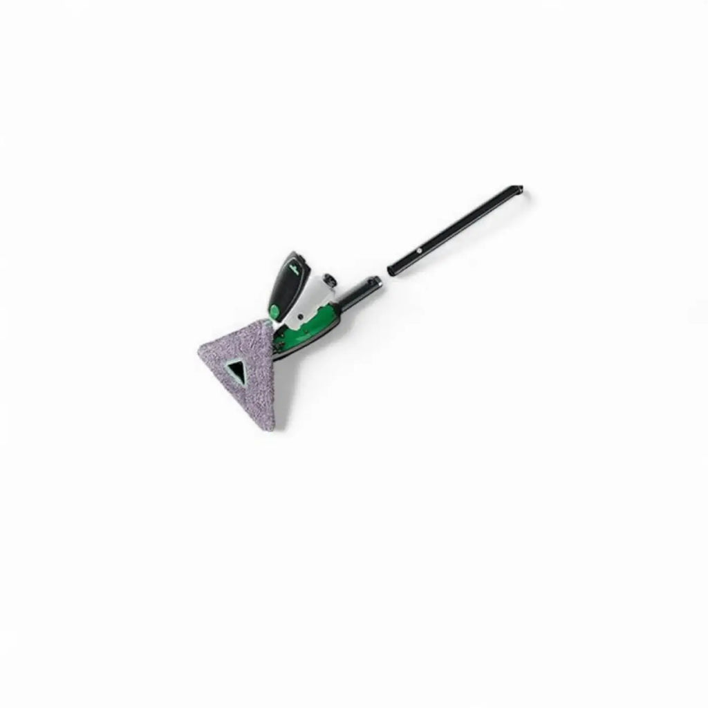 Unger stingray innenreinigungsset 100 os srko2 grün schwarzer handmopp mit dreieckigem grauem mikrofaserkopf