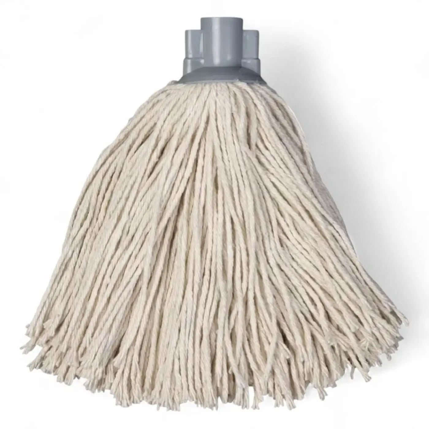 Beiger faserwischkopf mit grauem kunststoffverbinder für vermop mini aquva ersatzmop