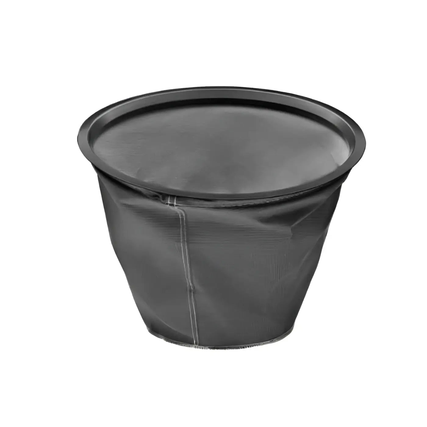 Schwarzer viper filter mesh filterbeutel mit verstärktem rand und genähten nähten für 55l variante
