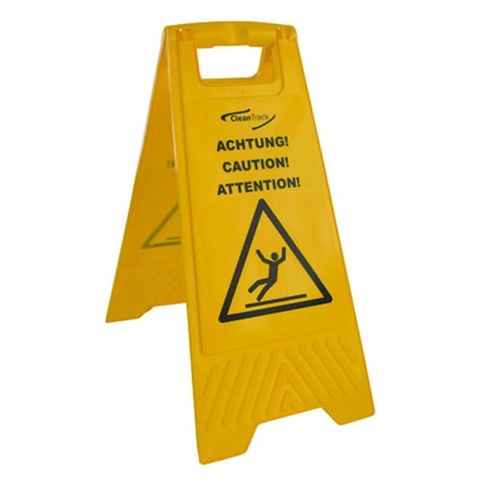 Warnschild "Achtung Rutschgefahr" Mehrsprachig.