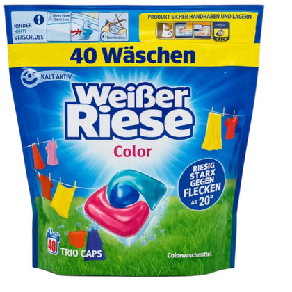 WEIßER RIESE Color Trio kapsułki 40 prań 480g