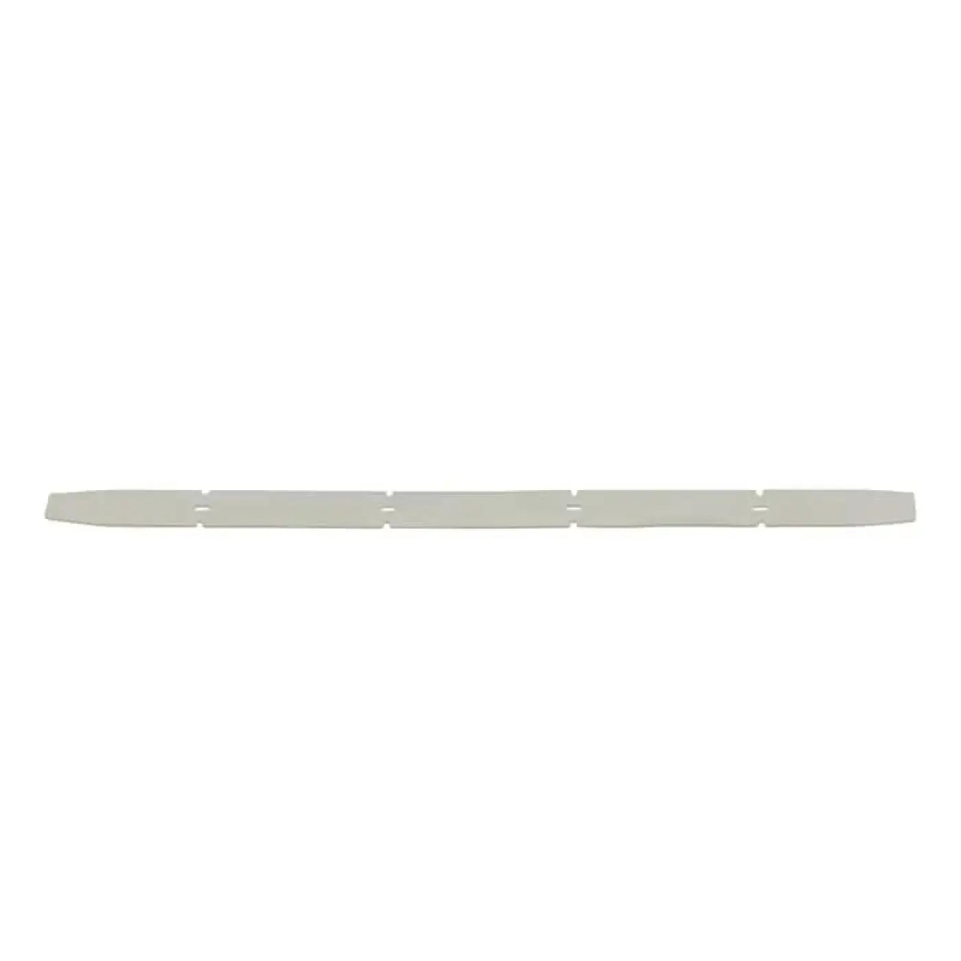Ein schlanker, hellgrauer kunststoff-lineal mit gleichmäßig verteilten messmarkierungen für wetrok discomatic tango sauglippe pur arbeitsbreite 34 cm